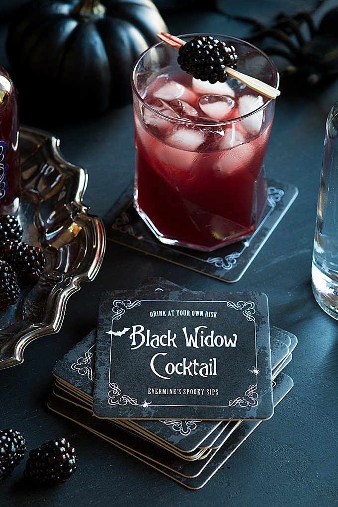 Spooky Sips - Black Widow Cocktail | Evermine Occasions | www.evermine.com_0005