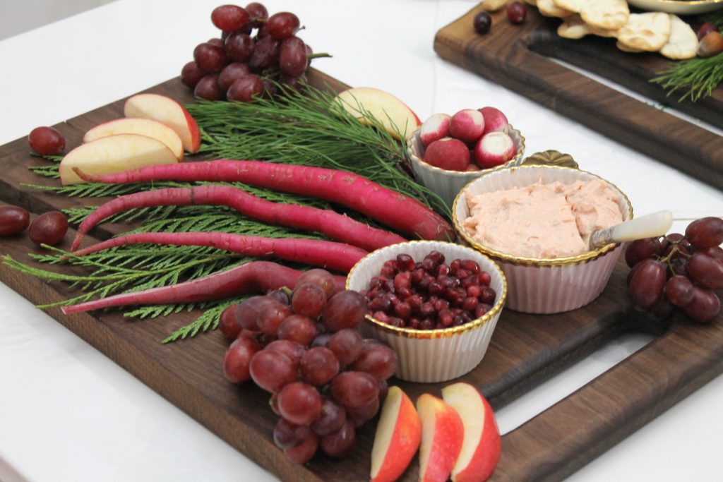 A Pink and Burgundy Inspired Charcuterie Board