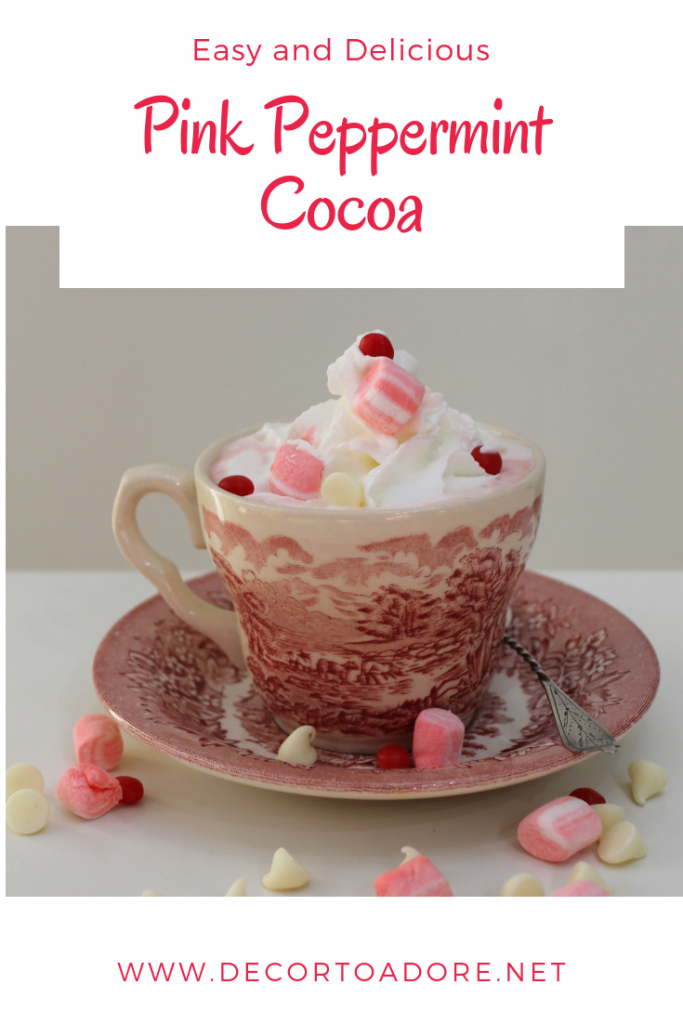 Easy and Delicous Pink Peppermint Cocoa