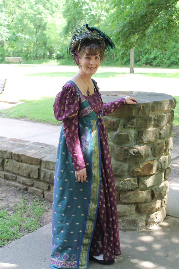 A Peacock Themed Regency Dress and Open Robe