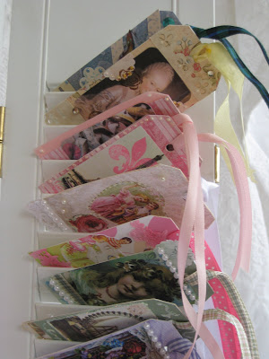 Gift tags on shutters