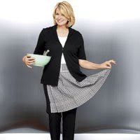 Martha Stewart wearing an apron