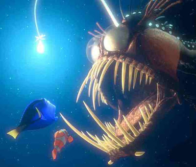 Dory and Nemo in the depths