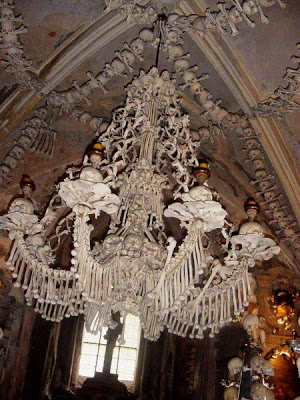 skeleton chandelier