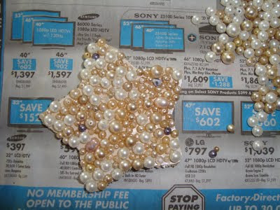 Pearl Encrusted Christmas ornament