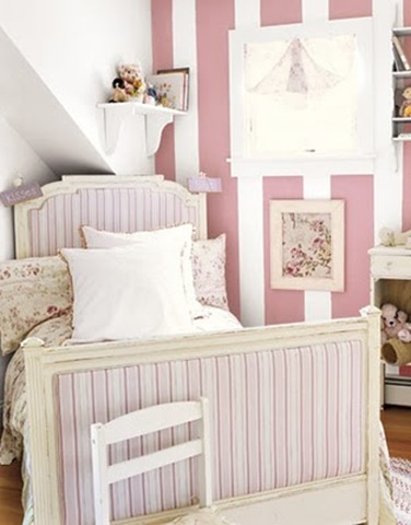 French ticking bed country living