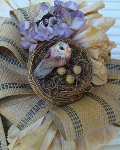 Birds Nest & Burlap Wreath Tutorial