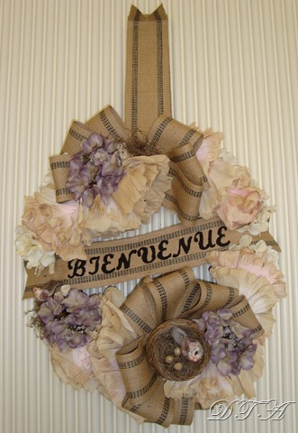 Birds Nest & Burlap Wreath Tutorial