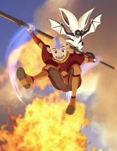 Aang and Momo