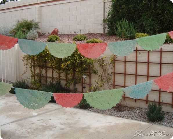 dyed doilies