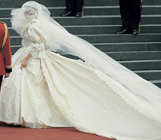 Lady Diana Spencer as a bride