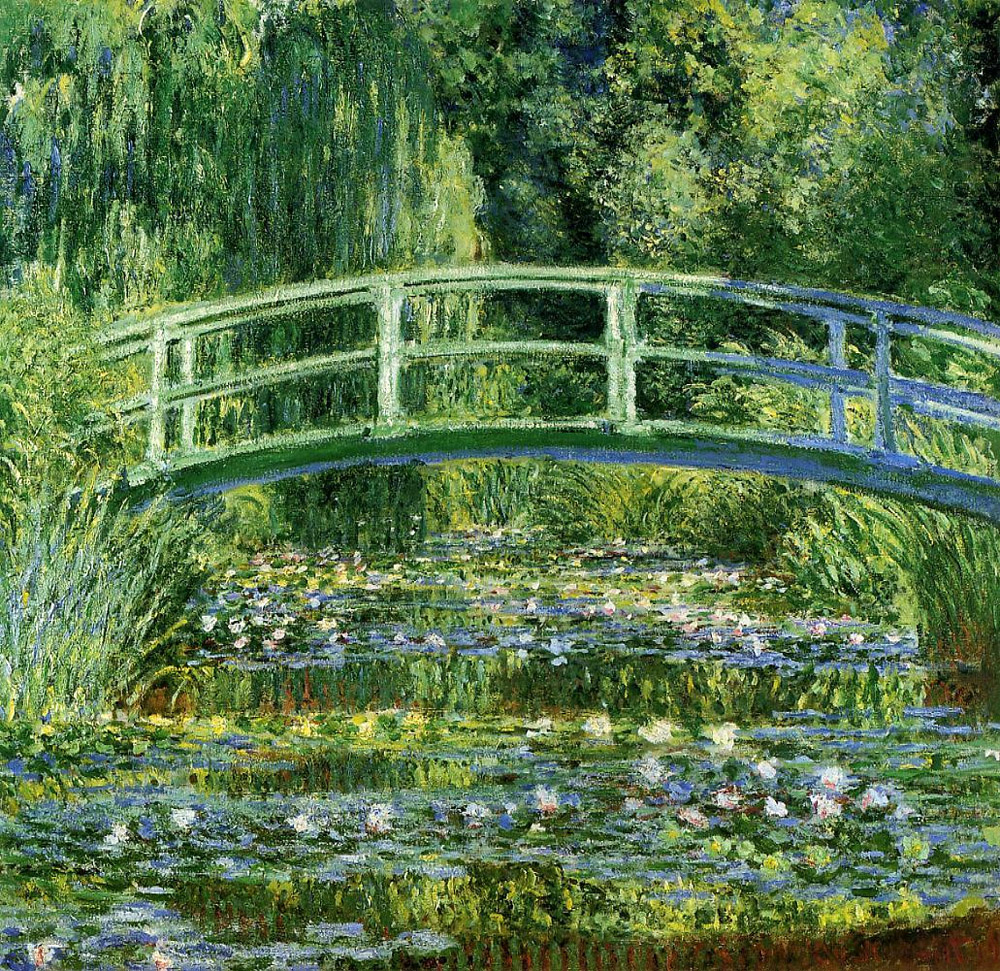 “Water Lilies and Japanese Bridge” 1899