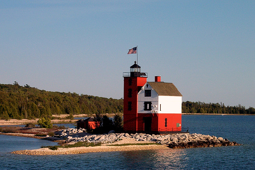 Round Island Lighthouse light