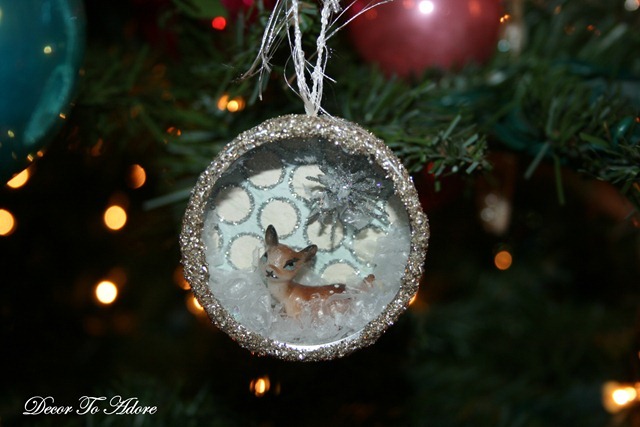 fauxglobe snow ornament
