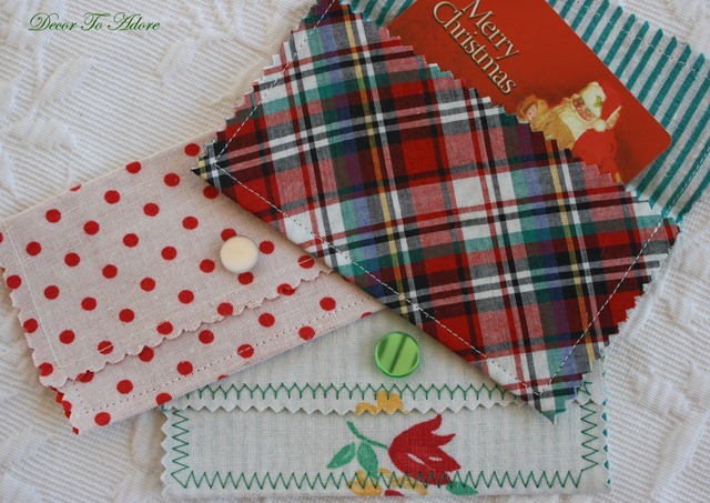 fabric envelope gift card holders