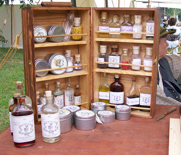 Civil war medicine cabinet