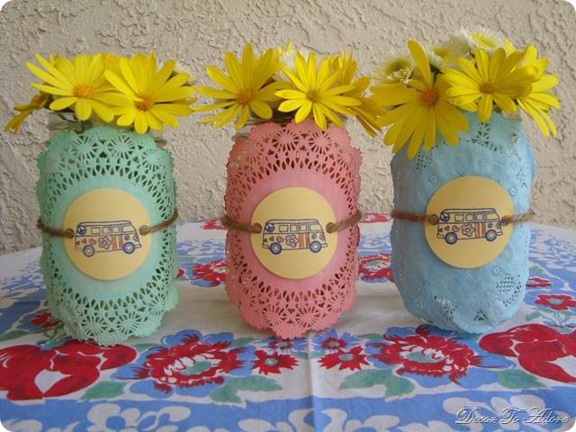 Doily wrapped votives