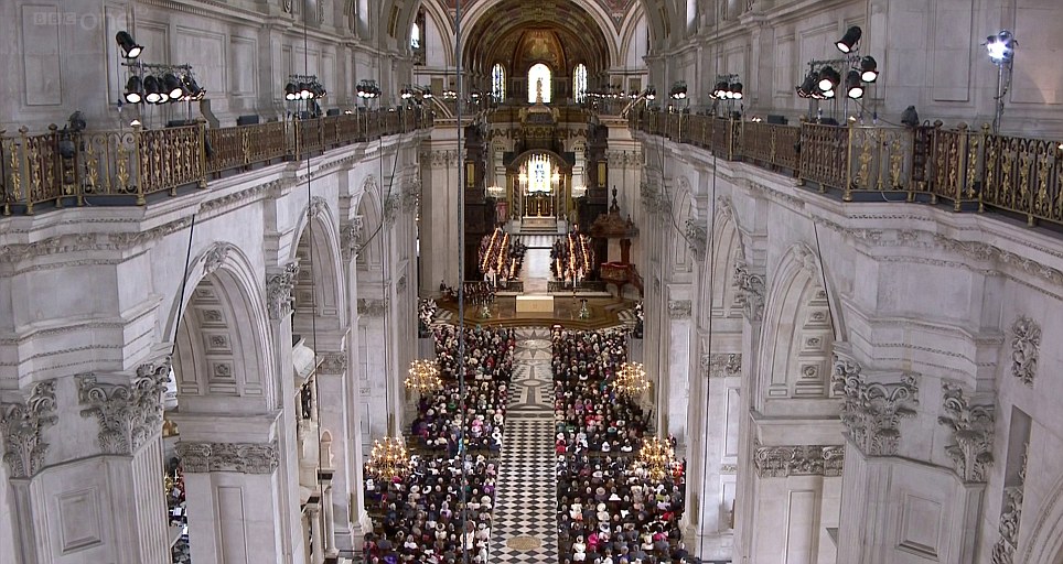 The country's great and good gather under the historic arches of St Paul's for the service