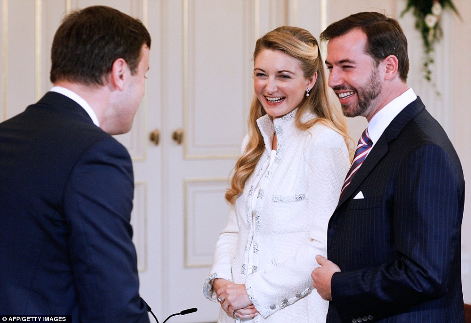 Prince Guillaume and Stephanie de Lannoy married.