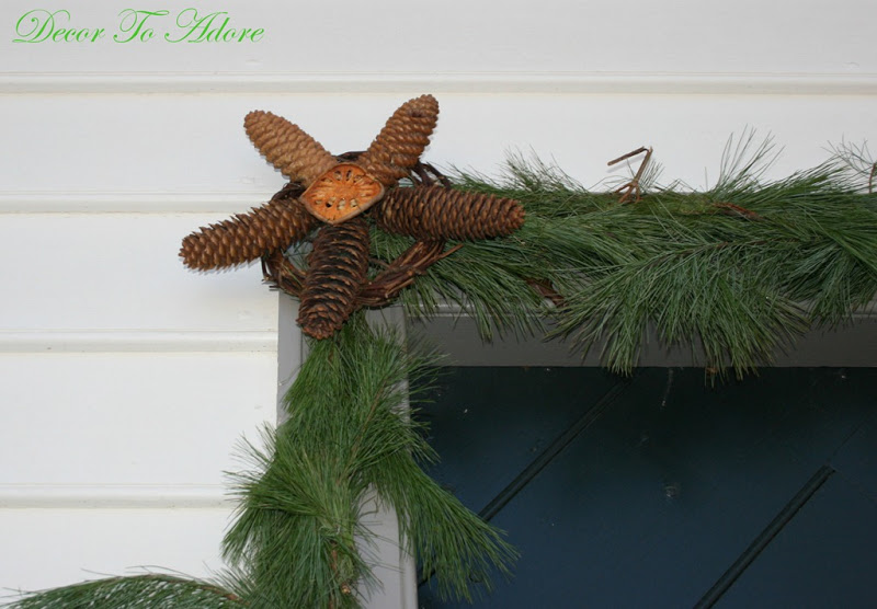 garland with pinecone star