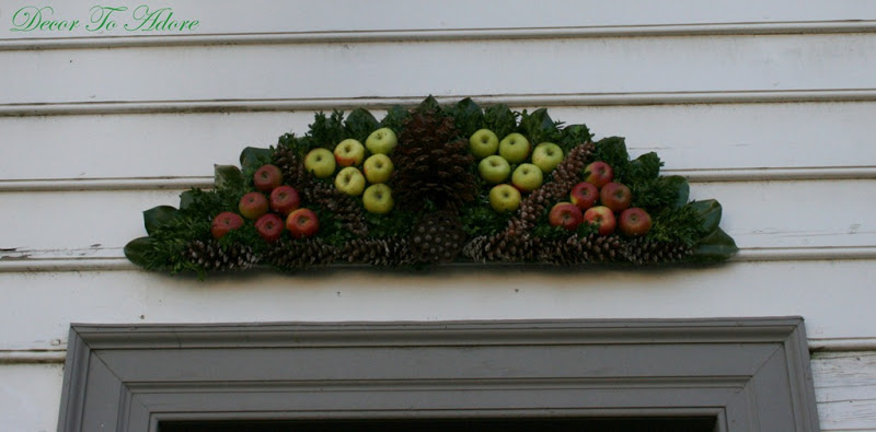 pinecone and apple wreath