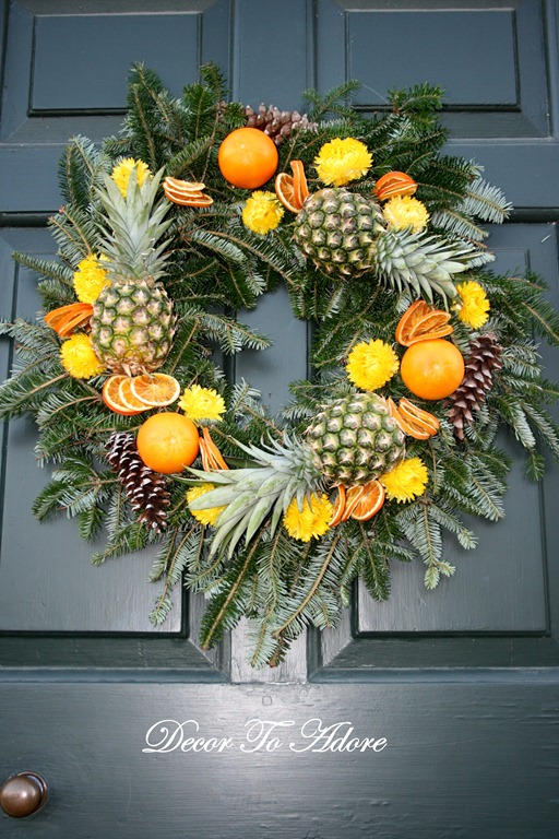 citrus fruit wreath