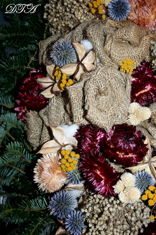 burlap rosette wreath