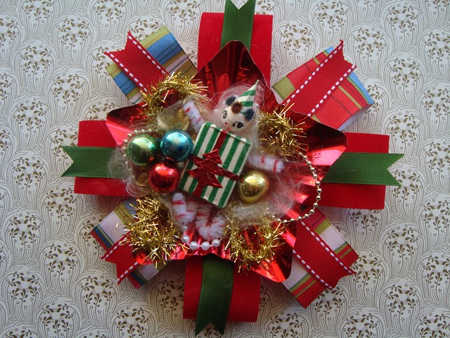 Vintage inspired Christmas corsage