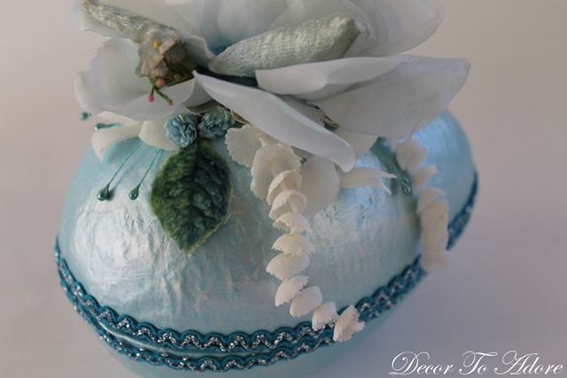 vintage millinery topped egg