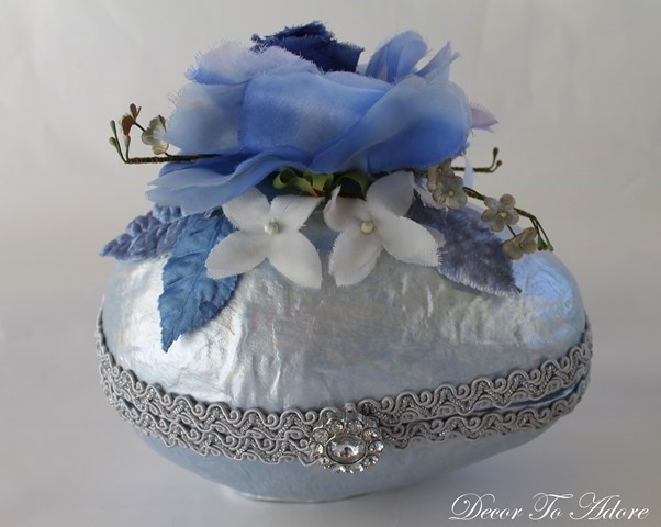 vintage millinery topped egg