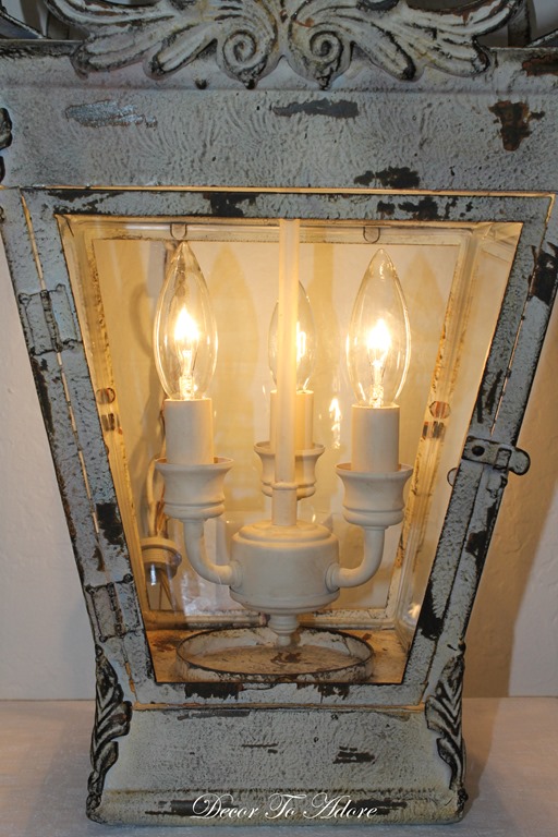 Transform a lantern to a chandelier