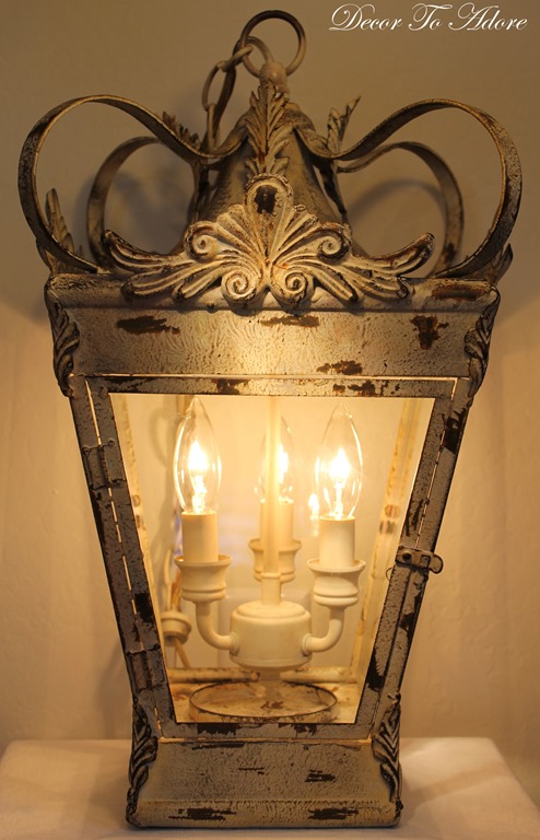 Transform a lantern to a chandelier