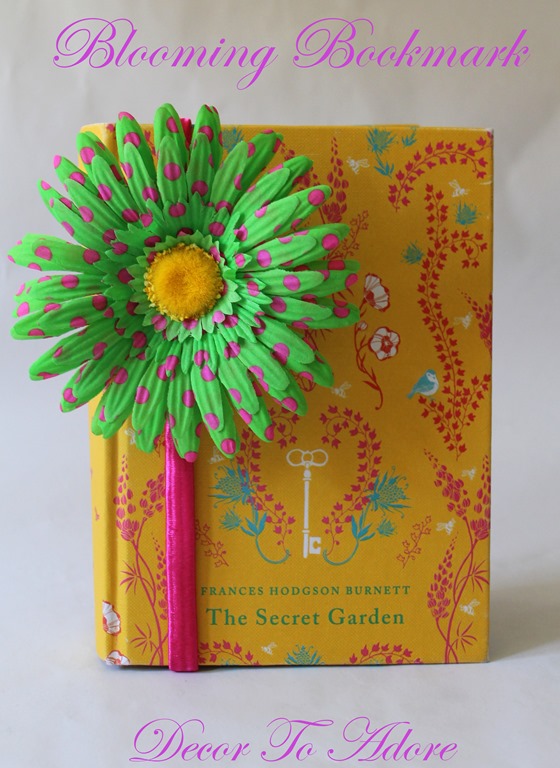 Dollar Store Blooming Bookmark