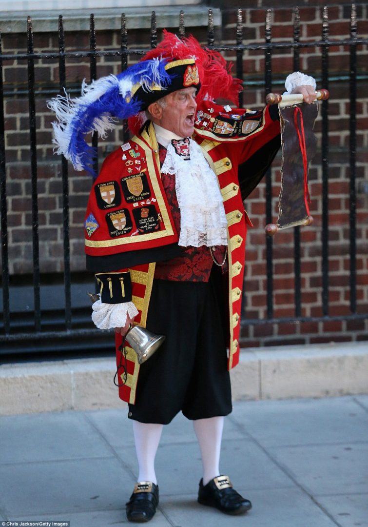 The hospital opted for a more traditional method with a town crier announcing the birth