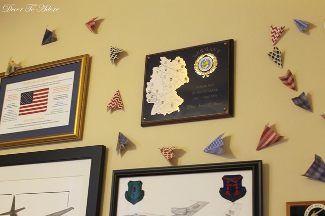 Decorate with paper airplanes