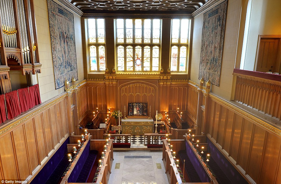 Intimate: The little-known Chapel Royal at St James's Palace has been chosen for Prince George's christening