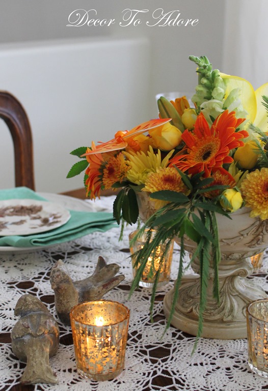 A Fall Tablescape and Caramel Apple Cake