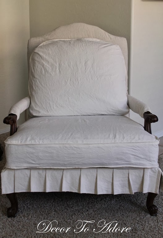A Old French Bergère Chair Gets A Slipcover
