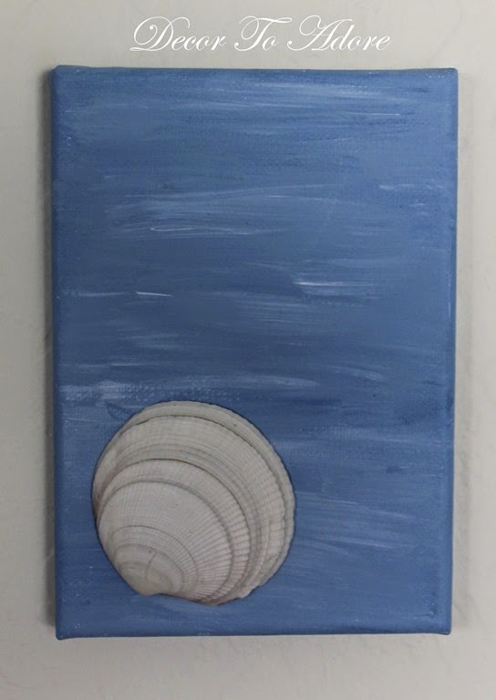 Seashell on canvas