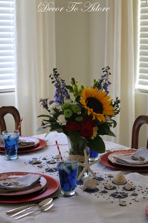 Starfish and Stripes Forever Tablescape