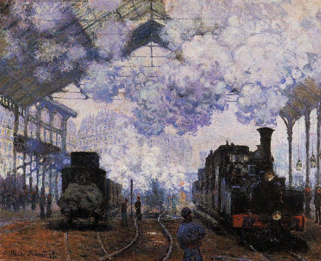 “Saint Lazare Station in Paris, Arrival of a Train” ~ Claude Monet, 1877