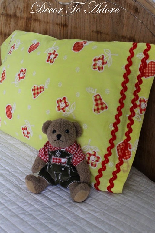 Red Floral pillowcase