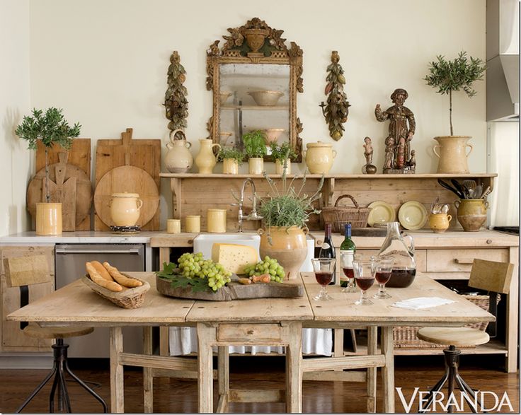 I adore Jane Moore's kitchen and her confit pot collection.