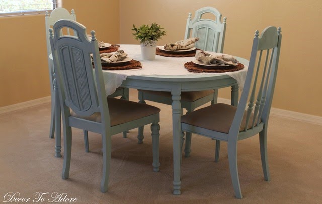 A Vintage Table Made Robin’s Egg Blue - Decor To Adore