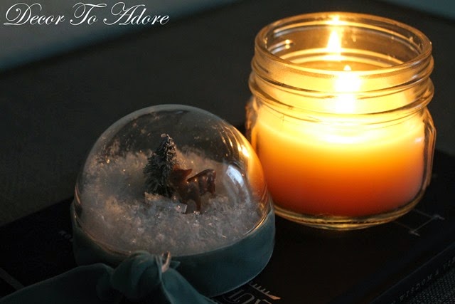 Christmas candle snowglobe