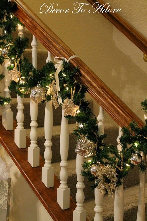 I Decorated My Very First Christmas Banister - Decor To Adore