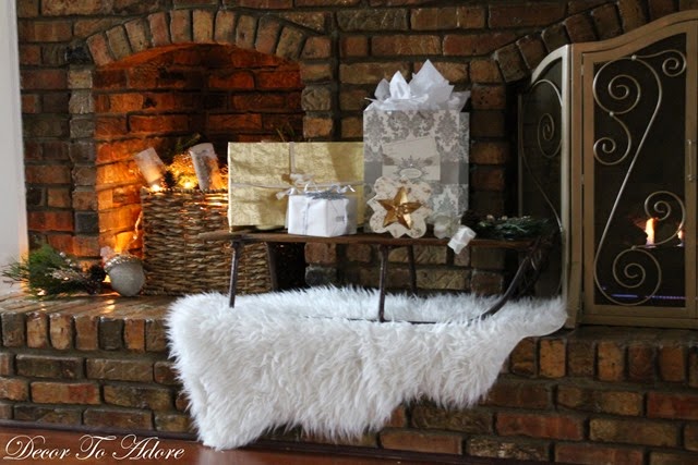 Decor To Adore~ Fireplace mantle rug