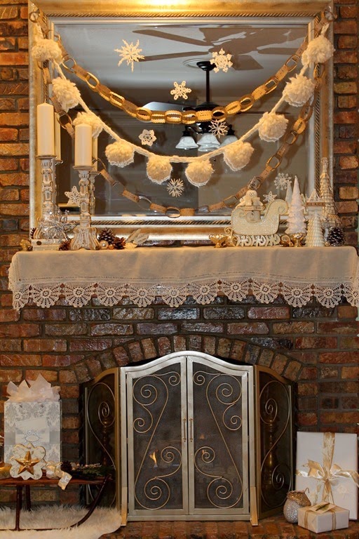 Decor To Adore~ Fireplace mantle cover