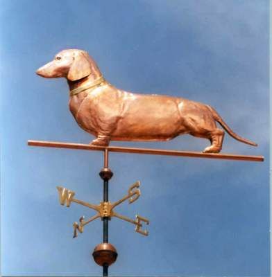 Dachshund, Short Haired, Standing Dog Weathervane by West Coast Weather Vanes. 