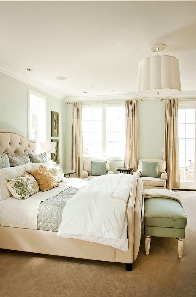 Bedroom Paint Color is 'SW6204 Sea Salt' by Sherwin William